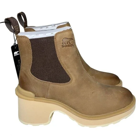SOREL® Women's Hi-Line Heel Chelsea Waterproof Boot Umber, Ceramic Size 7 - Picture 4 of 9